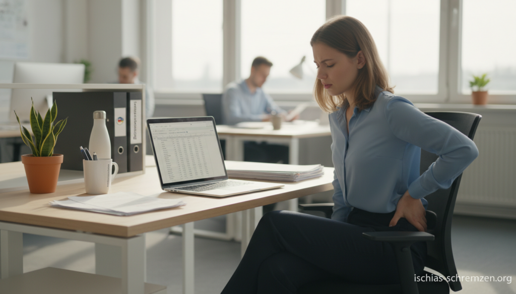Ischiasschmerzen bei langem Sitzen – Büro & Homeoffice
