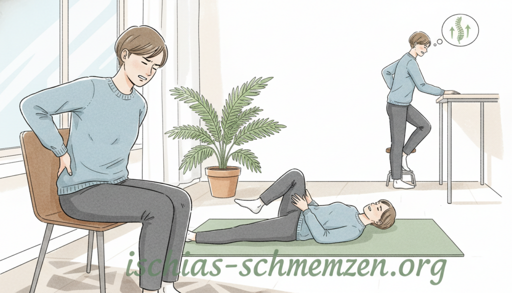 Lageabhängige Ischiasschmerzen – Sitzen, Liegen, Stehen